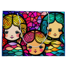 Farbenfrohe gestanzte Glass-Mermaids