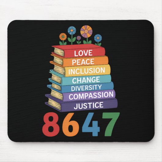Farbenfrohe gestapelte Bücher für den Wandel Anti Mousepad (Vorne)