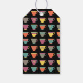 Farbenfrohe gestapelte Tasse, Retro-Kaffeetasse Da Geschenkanhänger (Rückseite)