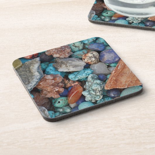 Farbenfrohe Gesteinsgesteine Getränkeuntersetzer (Linke Seite)
