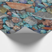 Farbenfrohe Gesteinsgesteine, natürliche Beschaffe Geschenkpapier (Ecke)