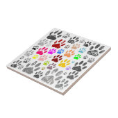 Farbenfrohe, gestörte Hundeschraube Fliese (Seite)