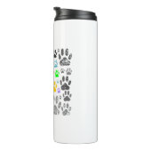 Farbenfrohe, gestörte Hundeschraube Thermosbecher (Nach rechts gedreht)