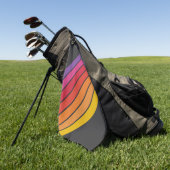 Farbenfrohe gestreifte 70er 80er Classic Retro Str Golfhandtuch (Gras)