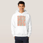 Farbenfrohe gestreifte Abstrakte Muster Hoodie (Vorne ganz)