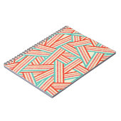 Farbenfrohe gestreifte Abstrakte Muster Notizblock (Linke Seite)