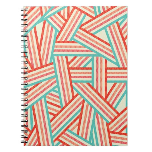 Farbenfrohe gestreifte Abstrakte Muster Notizblock (Vorderseite)