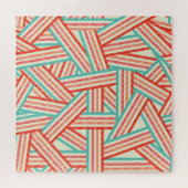 Farbenfrohe gestreifte Abstrakte Muster Puzzle (Horizontal)