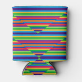 Farbenfrohe gestreifte Dose Dosenkühler (Vorderseite)