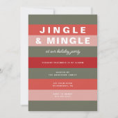 Farbenfrohe gestreifte Feier Einladung (Vorderseite)