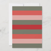 Farbenfrohe gestreifte Feier Einladung (Rückseite)