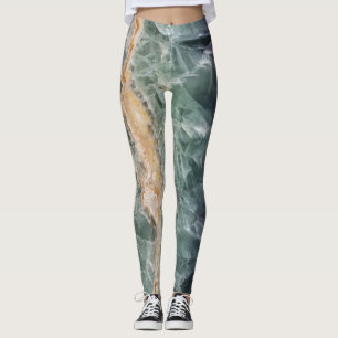 Farbenfrohe, gestreifte Fluorit Foto Gem Leggings