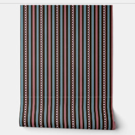 Farbenfrohe gestreifte Hintergrund Schwarz-weiß Bl Tapete