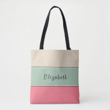 Farbenfrohe gestreifte Individuelle Name-Tasche