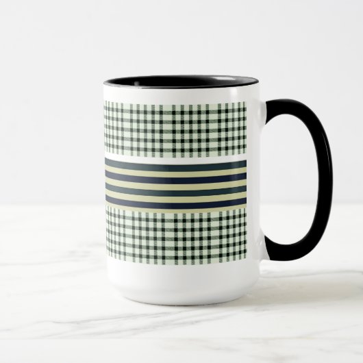 Farbenfrohe gestreifte Kaffeemaschine Tasse (Rechts)