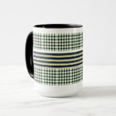 Farbenfrohe gestreifte Kaffeemaschine Tasse (Vorderseite Links)