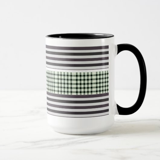 Farbenfrohe gestreifte Kaffeemaschine Tasse (Rechts)