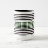 Farbenfrohe gestreifte Kaffeemaschine Tasse (Zentrum)