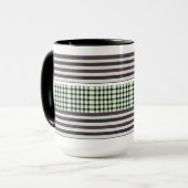 Farbenfrohe gestreifte Kaffeemaschine Tasse (Vorderseite Links)