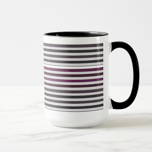 Farbenfrohe gestreifte Kaffeemaschine Tasse (Rechts)