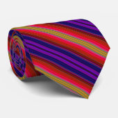Farbenfrohe gestreifte Krawatte (Gerollt)
