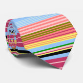 Farbenfrohe gestreifte Krawatte (Gerollt)