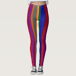 Farbenfrohe gestreifte Leggings