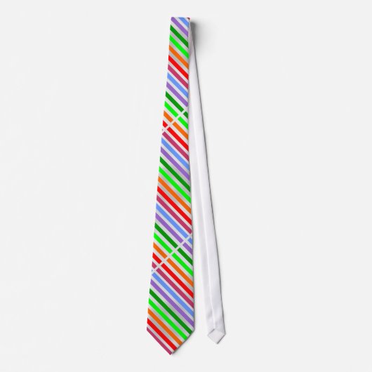 Farbenfrohe gestreifte Necktie Krawatte (Vorderseite)