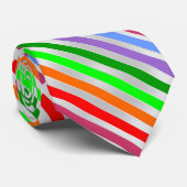 Farbenfrohe gestreifte Necktie Krawatte (Gerollt)
