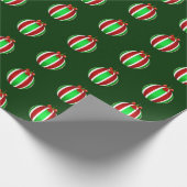 Farbenfrohe gestreifte Ornamente Weihnachten Geschenkpapier (Ecke)