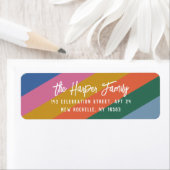 Farbenfrohe, gestreifte Pinselschrift Personalisie (Insitu)