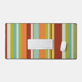 Farbenfrohe gestreifte Schreibtischmatte (Tastatur & Maus)