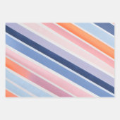 Farbenfrohe gestreifte Stoffbekleidung Papierfolie Geschenkpapier Set (Vorderseite 3)