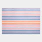 Farbenfrohe gestreifte Stoffbekleidung Papierfolie Geschenkpapier Set (Vorderseite)