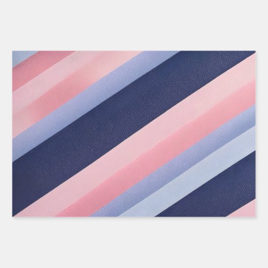 Farbenfrohe gestreifte Stoffbekleidung Papierfolie Geschenkpapier Set (Vorderseite 3)