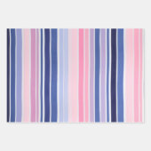 Farbenfrohe gestreifte Stoffbekleidung Papierfolie Geschenkpapier Set (Vorderseite 2)