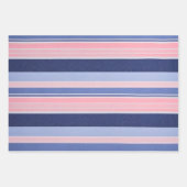 Farbenfrohe gestreifte Stoffbekleidung Papierfolie Geschenkpapier Set (Vorderseite)