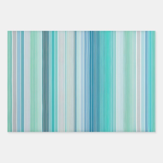 Farbenfrohe gestreifte Stoffbekleidung Papierfolie Geschenkpapier Set (Vorderseite 2)