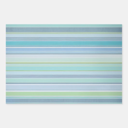 Farbenfrohe gestreifte Stoffbekleidung Papierfolie Geschenkpapier Set (Vorderseite)