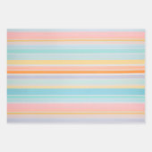 Farbenfrohe gestreifte Stoffbekleidung Papierfolie Geschenkpapier Set (Vorderseite)