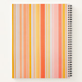 Farbenfrohe gestreifte Stoffe Art Spirale Notebook Notizblock (Rückseite)