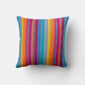 Farbenfrohe gestreifte Stoffe Art Square Kissen Ki (Rückseite)