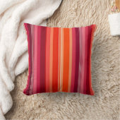 Farbenfrohe gestreifte Stoffe Art Square Kissen Ki (Decke)