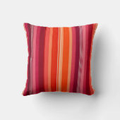 Farbenfrohe gestreifte Stoffe Art Square Kissen Ki (Rückseite)