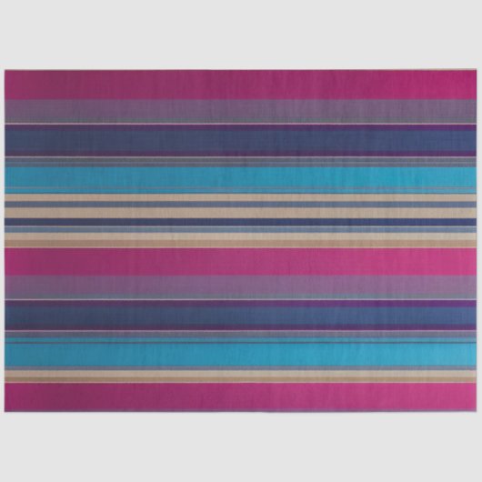 Farbenfrohe gestreifte Stoffgewebe Gewebe Seidenpapier (Vorderseite)