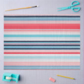 Farbenfrohe gestreifte Stoffgewebe Gewebe Seidenpapier (Basteln)