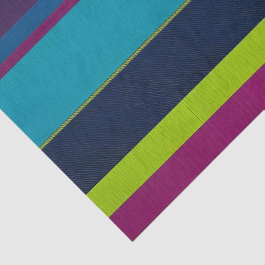 Farbenfrohe gestreifte Stoffgewebe Gewebe Seidenpapier (Ausschnitt)