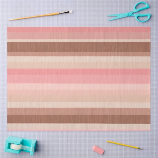 Farbenfrohe gestreifte Stoffgewebe Gewebe Seidenpapier (Basteln)