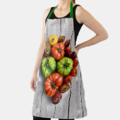 Farbenfrohe gestreifte Tomaten auf Wettertisch Schürze (InSitu)