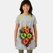 Farbenfrohe gestreifte Tomaten auf Wettertisch Schürze (Insitu)